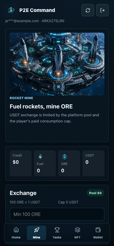 P2E Command rocket shop